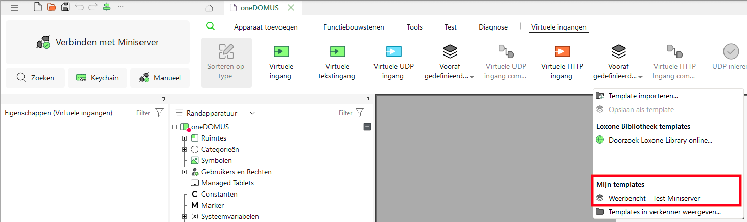 Loxone Config my templates